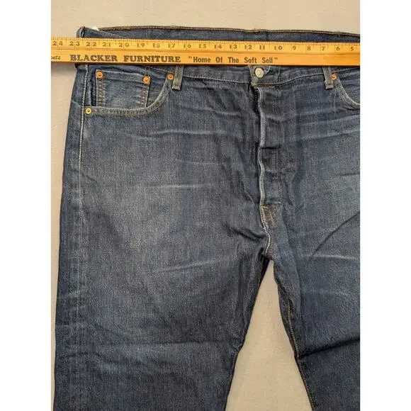 46x 30 Levi's 501 Big & Tall Shrink-to-Fit Soft Denim Blue Brand New - Picture 2 of 12